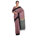 Handmade 100% Pure Cotton Saree With 1 Year Warranty-(Without Blouse Piece) – Pink