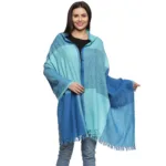 Handmade Merino Woolen Unisex Stole From Himalaya 70x200cm – Blue