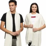 Handmade PASHMINA Woolen Unisex Scarf From Himalaya 36x190cm – Cream