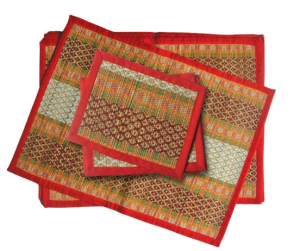 Table Runner With 6 Pcs Mats & Coasters