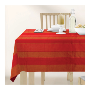 Table Cover Stripe Weave With Fringe