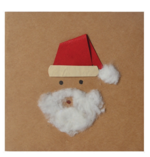 Greetings Card - Cotton Santa