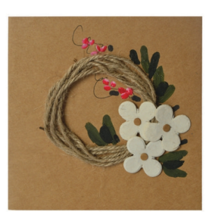 Greetings Card - Jute Wreath Designed