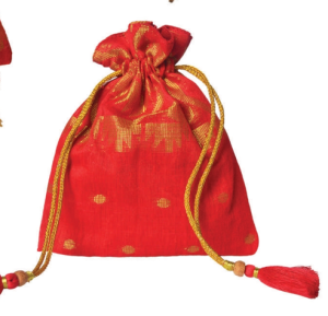 Drawstring Potli Bag - Jamdani - Medium