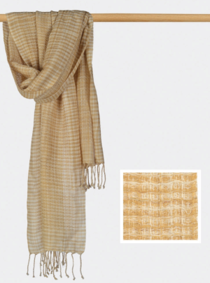 Hand Woven Stole With Honey Comb