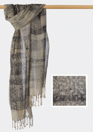 Hand Woven Stole With Print