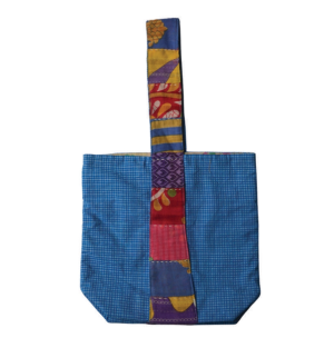 Lunch Bag Recycled With Kantha Embroidery (2 Layers)