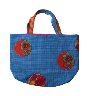 Shoulder Tote Bag Recycled With Kantha Embroidery (2 Layers)