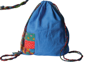 Recycled Bag With Patchworked Pockets