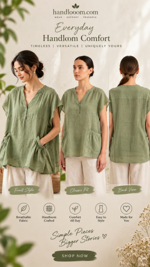 ð¤Aarohi Relaxed Fold Handmade Pocket Topð¤