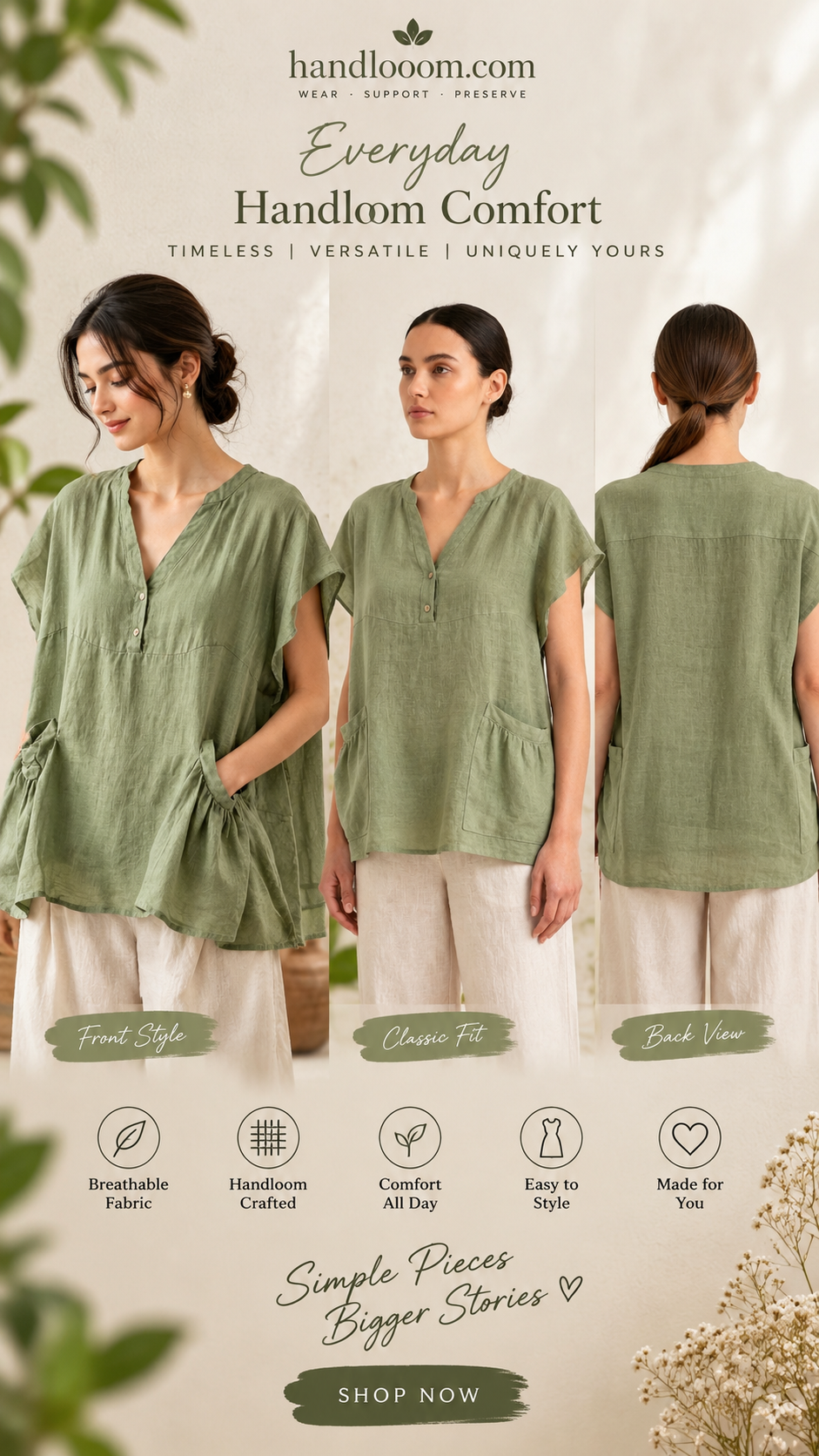 ð¤Aarohi Relaxed Fold Pocket Topð¤