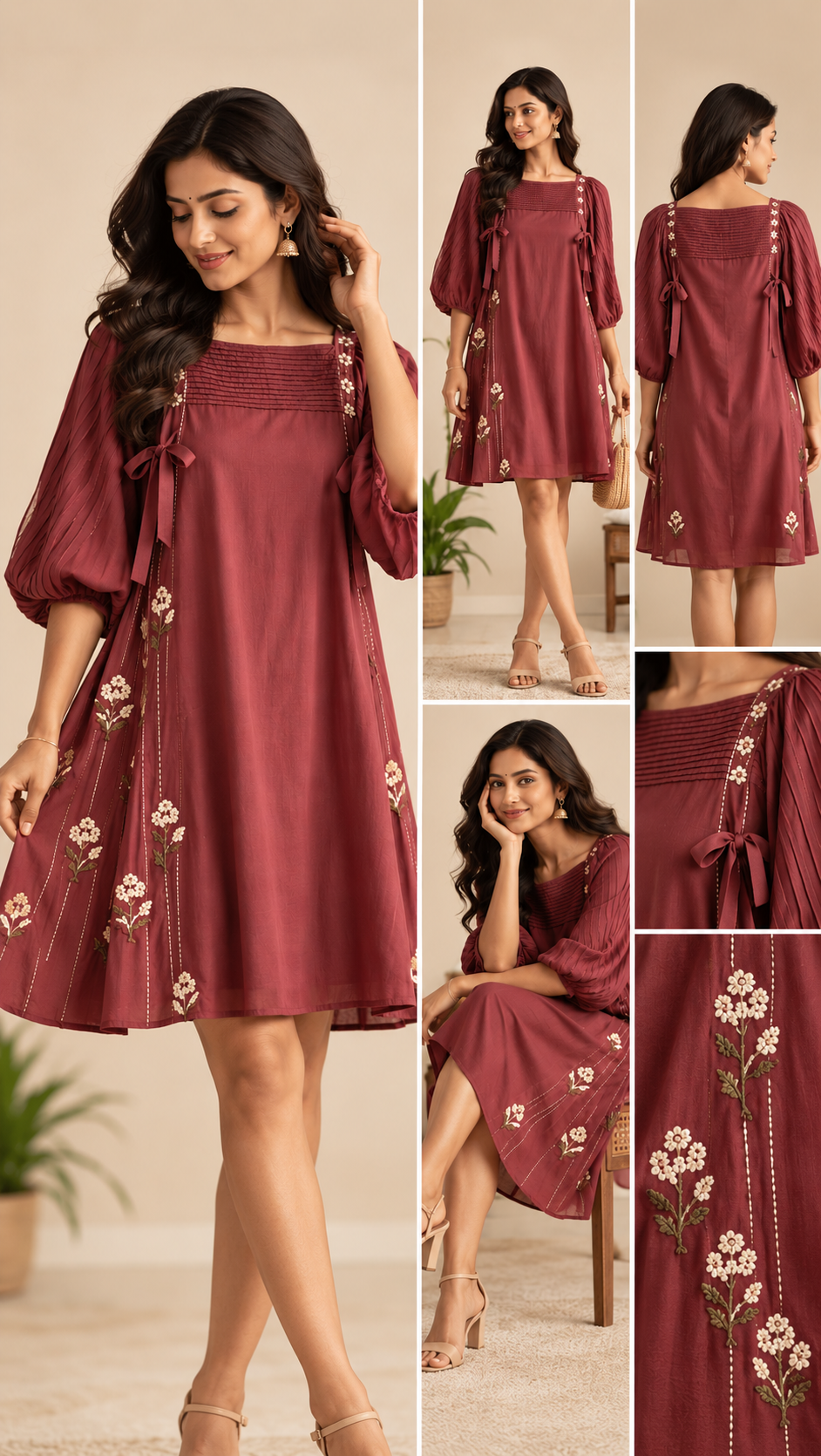 ✨ Aarohi Handmade Embroidered Dress ✨