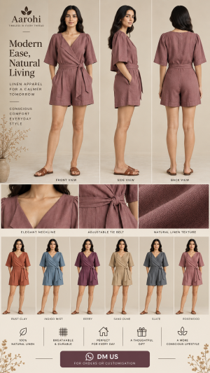 ✨ Aarohi Handmade Meera Wrap Romper  ✨