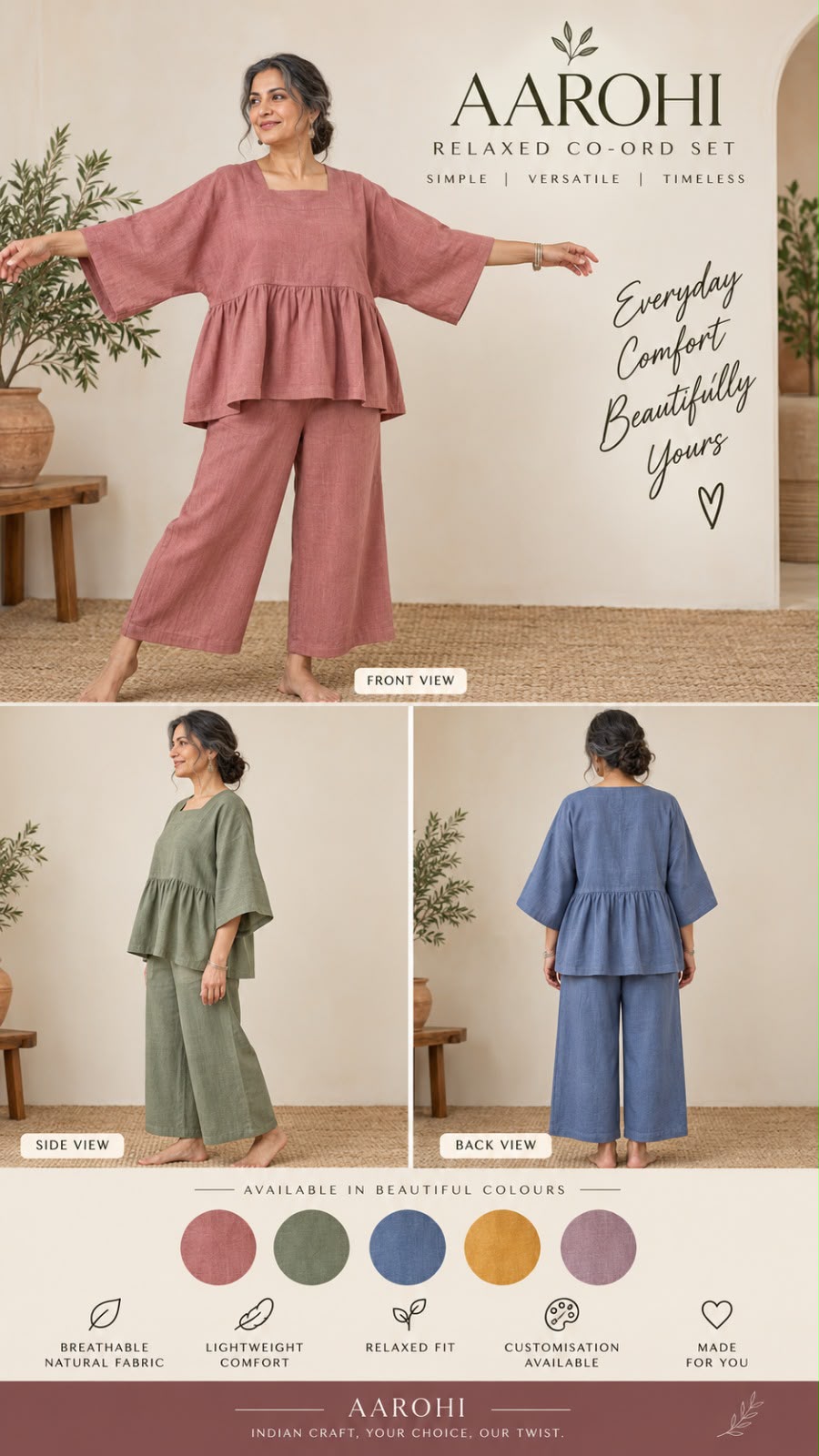 ✨ Aarohi Gulmohar Co-Ord Set ✨