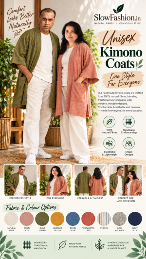 ð¿✨ SlowFashion.in | Unisex Kimono Coats – Your Style, Your Way ✨ð