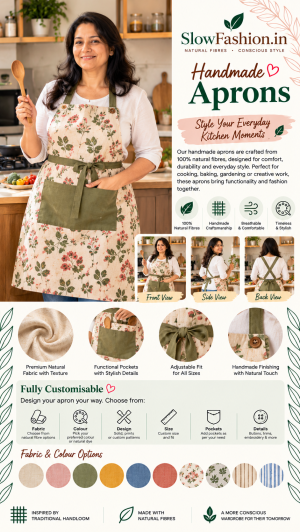 ð©‍ð³ Handmade Apron – Customizable & Sustainable | Collection of SlowFashion.in