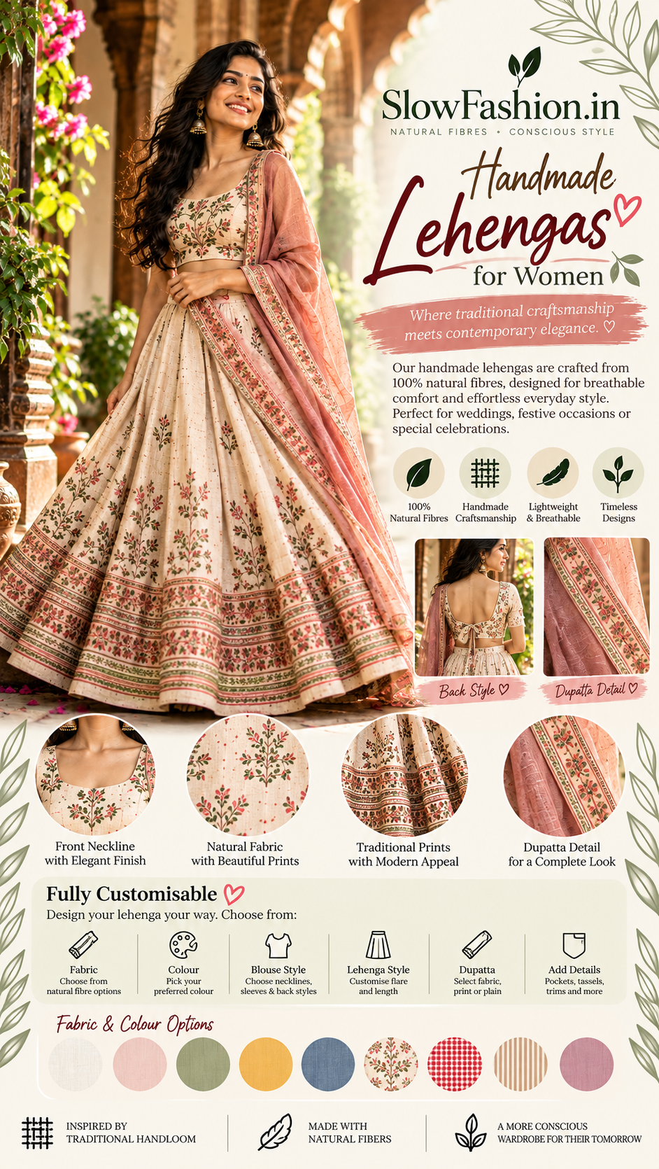 ⭐ð¿ SlowFashion.in | Handmade Lehengas for Women ð¿⭐