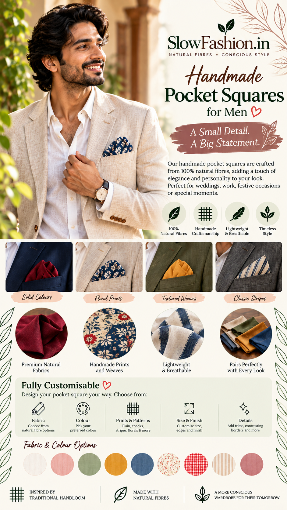 ð¿ SlowFashion.in — Handmade Pocket Squares ✨