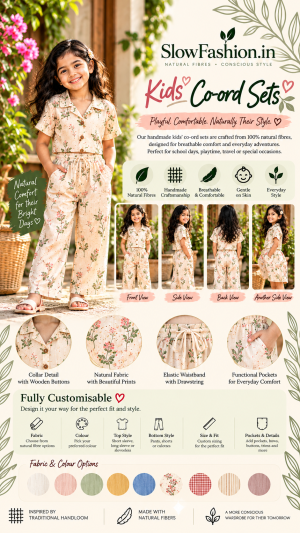 ⭐ð¿ SlowFashion.in | Handmade & Customisable Kids’ Co-ord Sets ð¿⭐