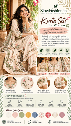 ⭐ð¿ SlowFashion.in | Handmade Customisable Kurta Sets for Women ð¿⭐