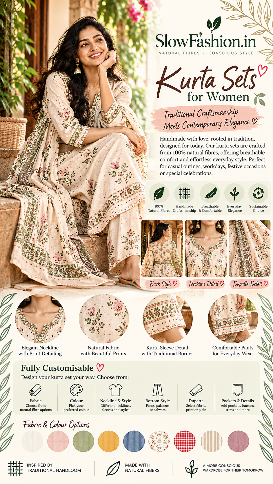 ⭐ð¿ SlowFashion.in | Handmade Customisable Kurta Sets for Women ð¿⭐