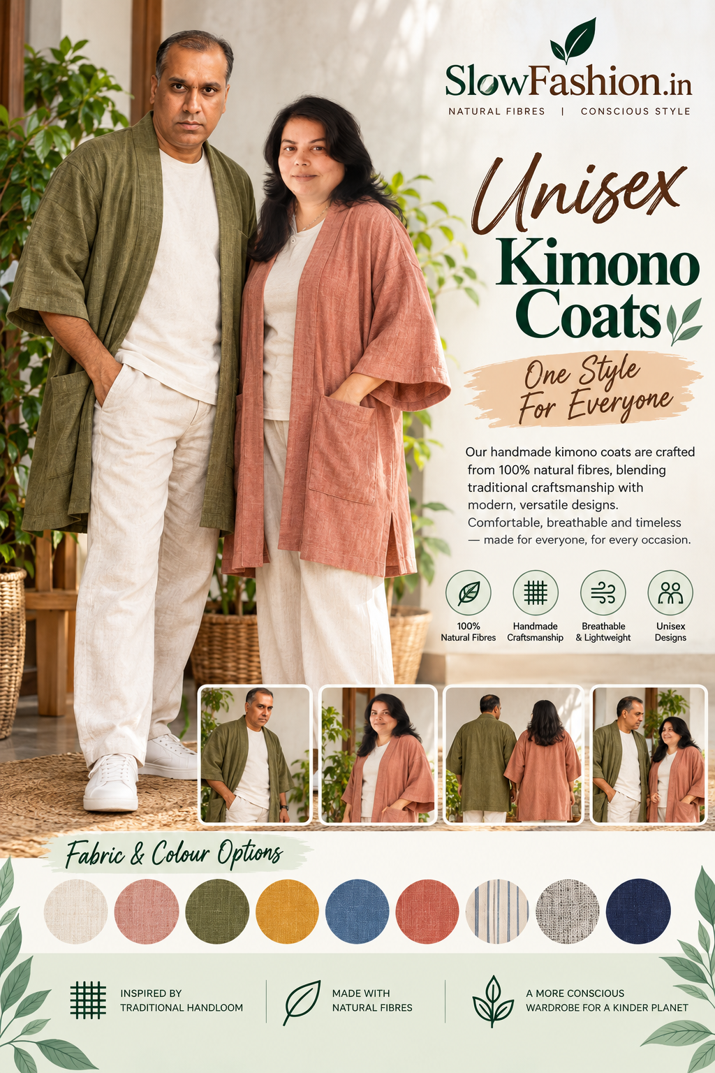 ð¿✨ SlowFashion.in | Unisex Kimono Coats – Your Style, Your Way ✨ð