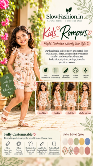 ⭐ð¿ SlowFashion.in | Handmade & Customisable Kids’ Rompers ð¿⭐